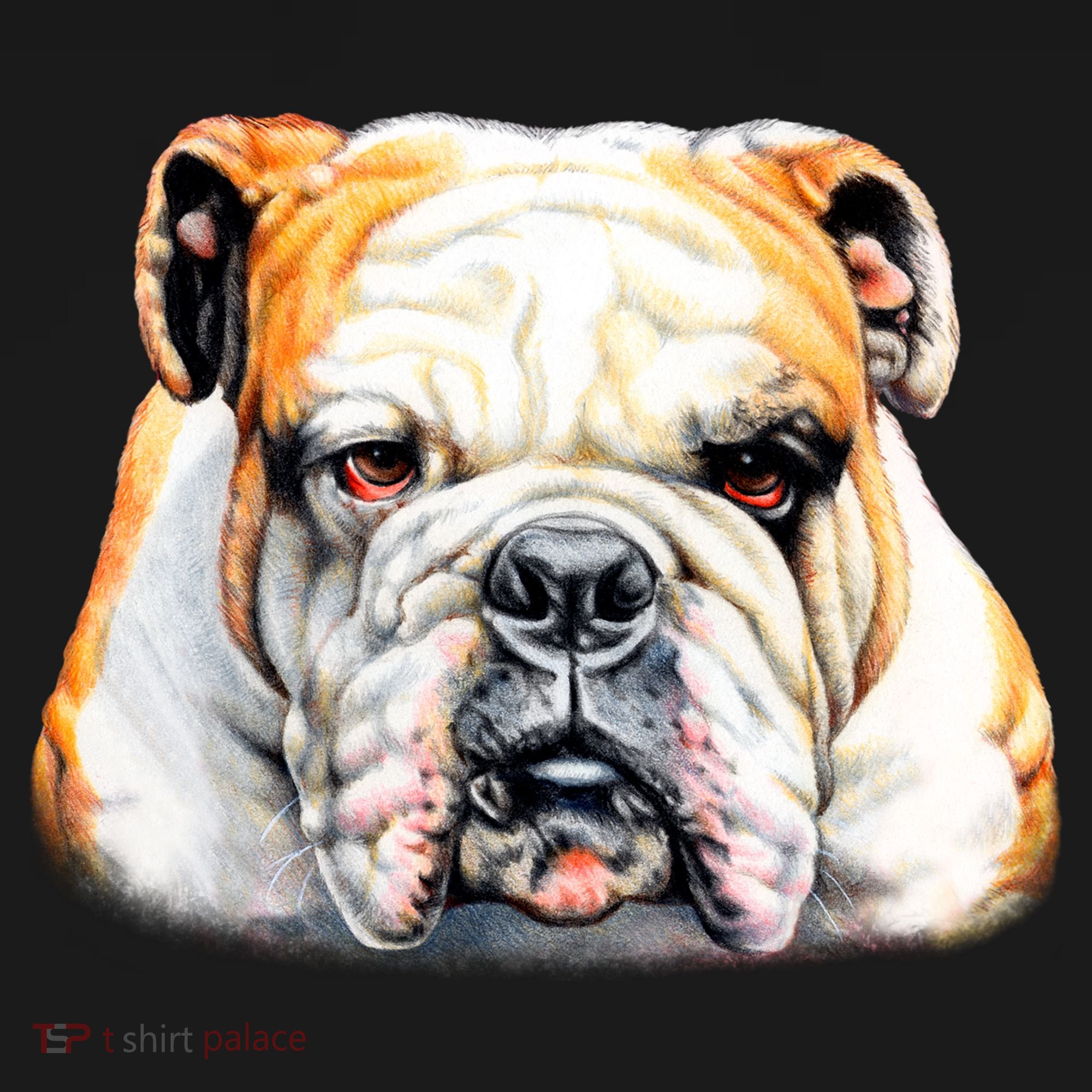 Bulldog Face Front Hoodie