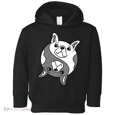 Bulldog Yin Yang  Toddler Hoodie