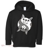 Bulldog Yin Yang  Toddler Hoodie thumb 0