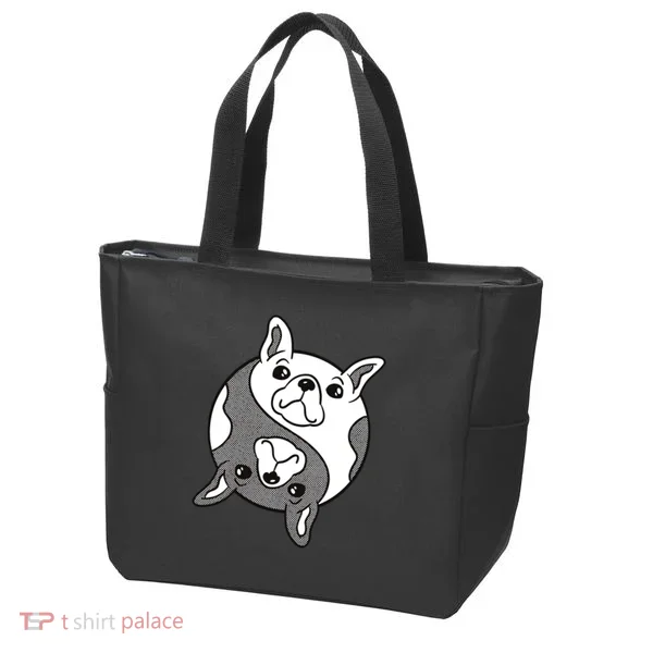 Bulldog Yin Yang  Tote Bag