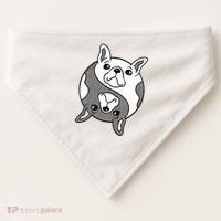 Bulldog Yin Yang  USA-Made Doggie Bandana thumb 0
