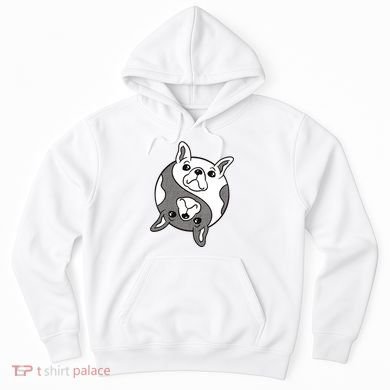 Bulldog Yin Yang  Hoodie