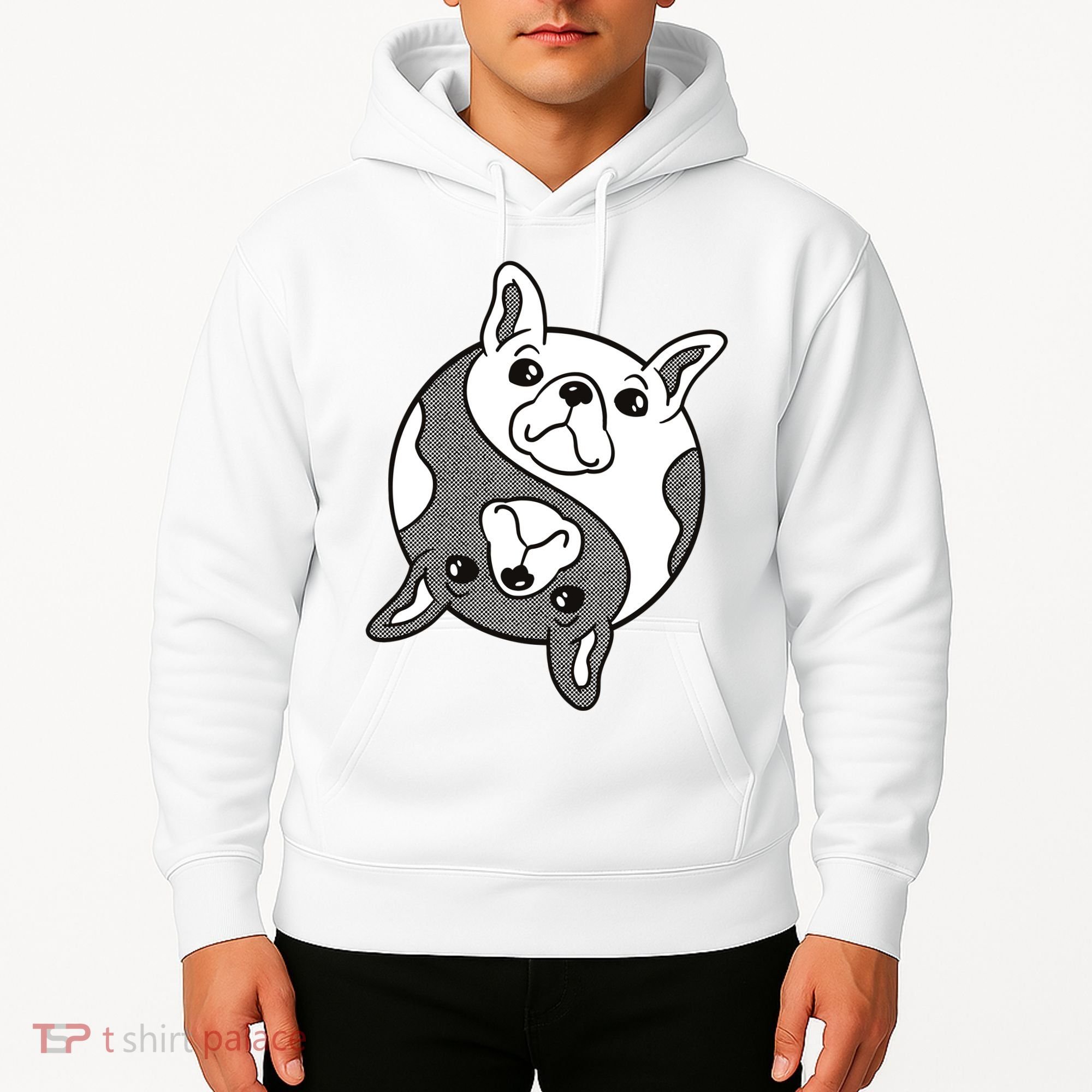 Bulldog Yin Yang  Hoodie