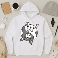 Bulldog Yin Yang  Hoodie thumb 3