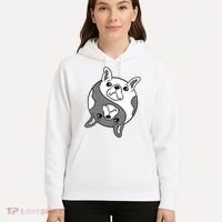 Bulldog Yin Yang  Hoodie thumb 5