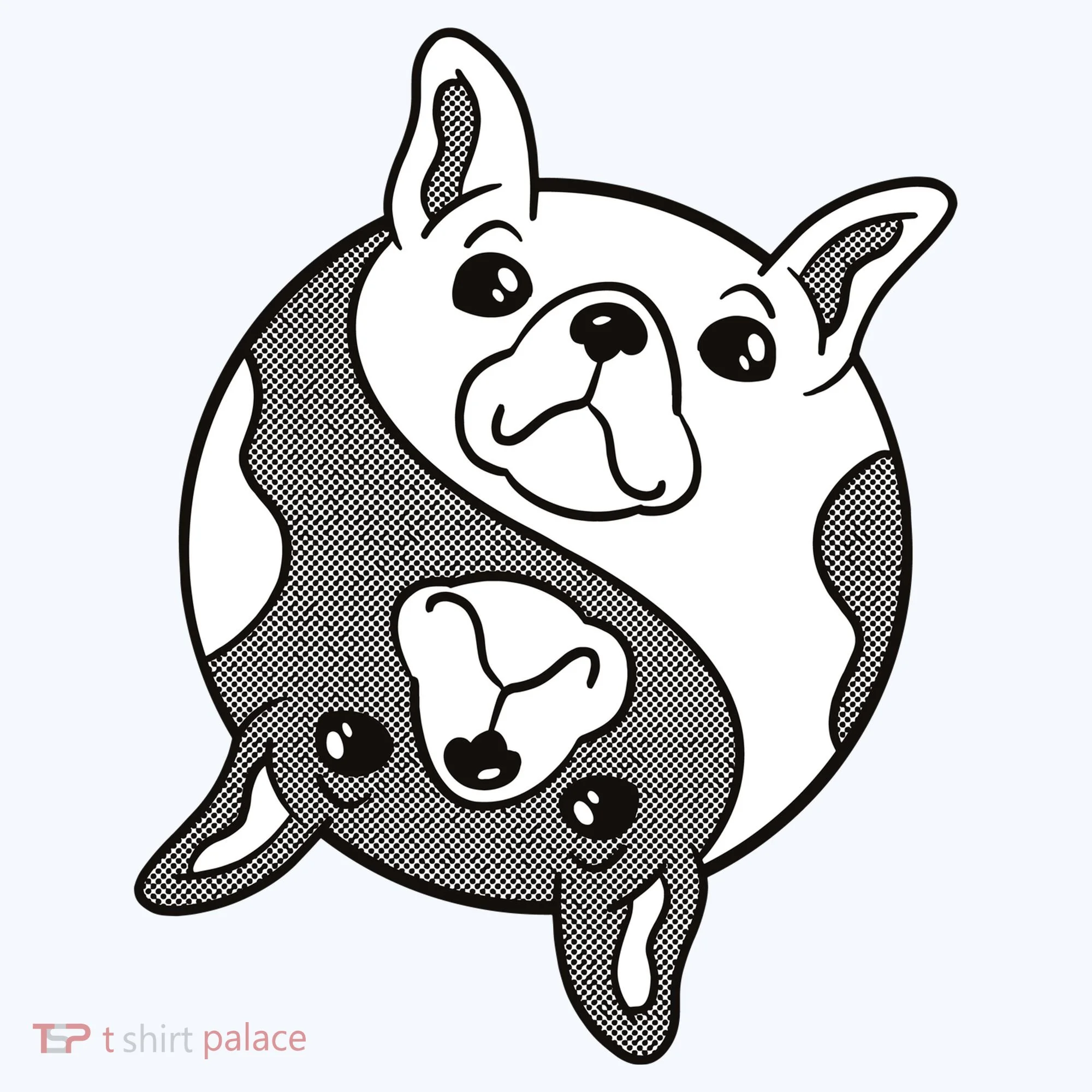 Bulldog Yin Yang  Long Sleeve Shirt