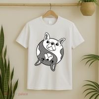 Bulldog Yin Yang  T-Shirt thumb 2