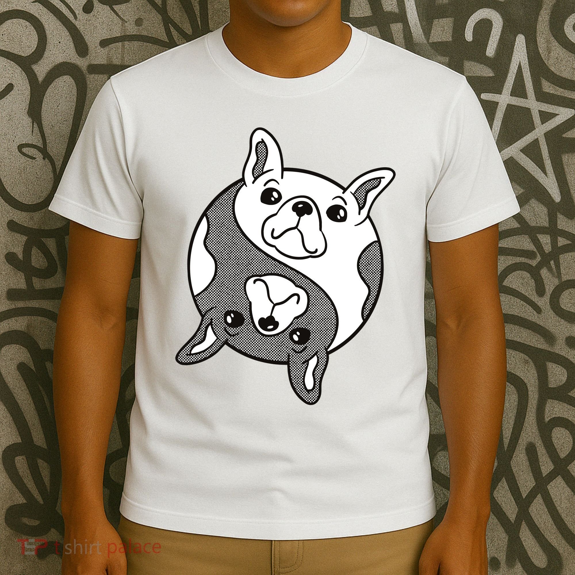 Bulldog Yin Yang  T-Shirt