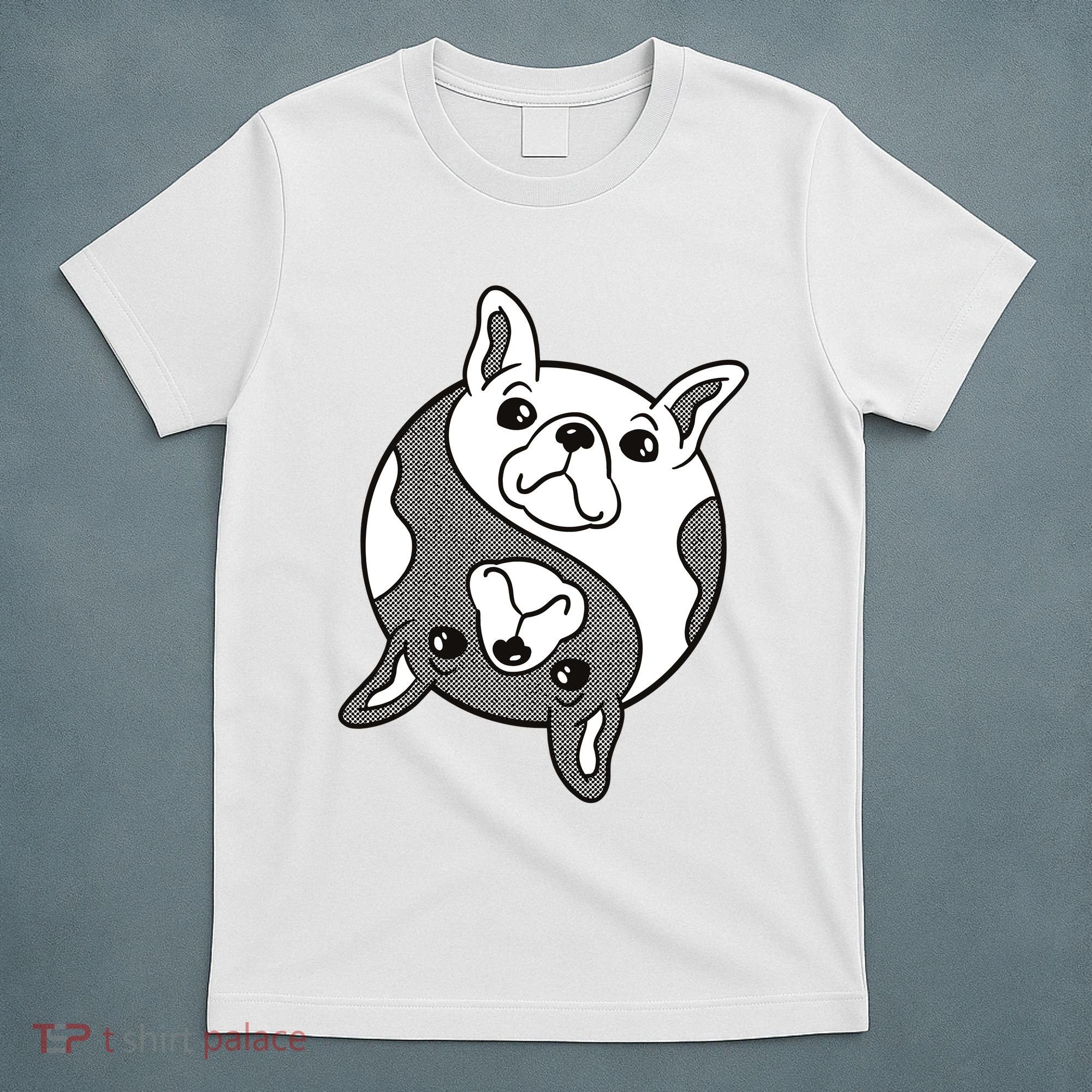 Bulldog Yin Yang  T-Shirt