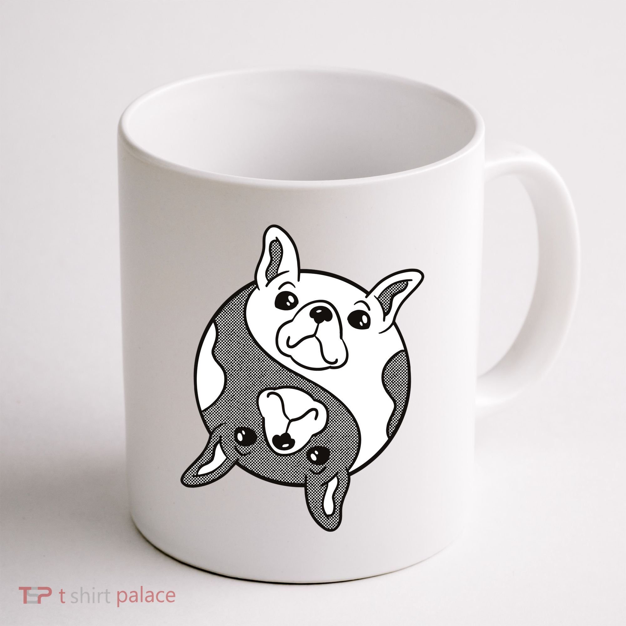 Bulldog Yin Yang  Coffee Mug