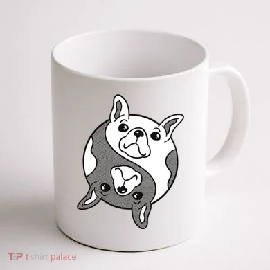 Bulldog Yin Yang Coffee Mug back
