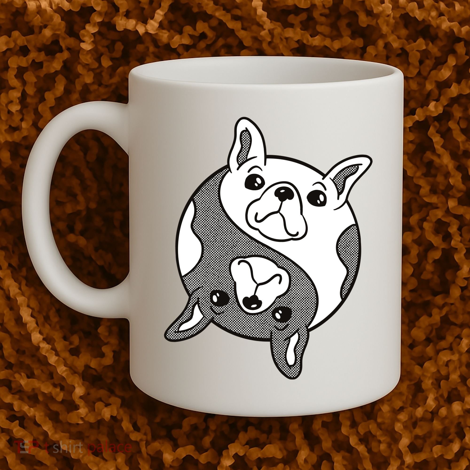 Bulldog Yin Yang  Coffee Mug