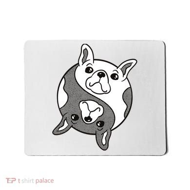 Bulldog Yin Yang  Mousepad