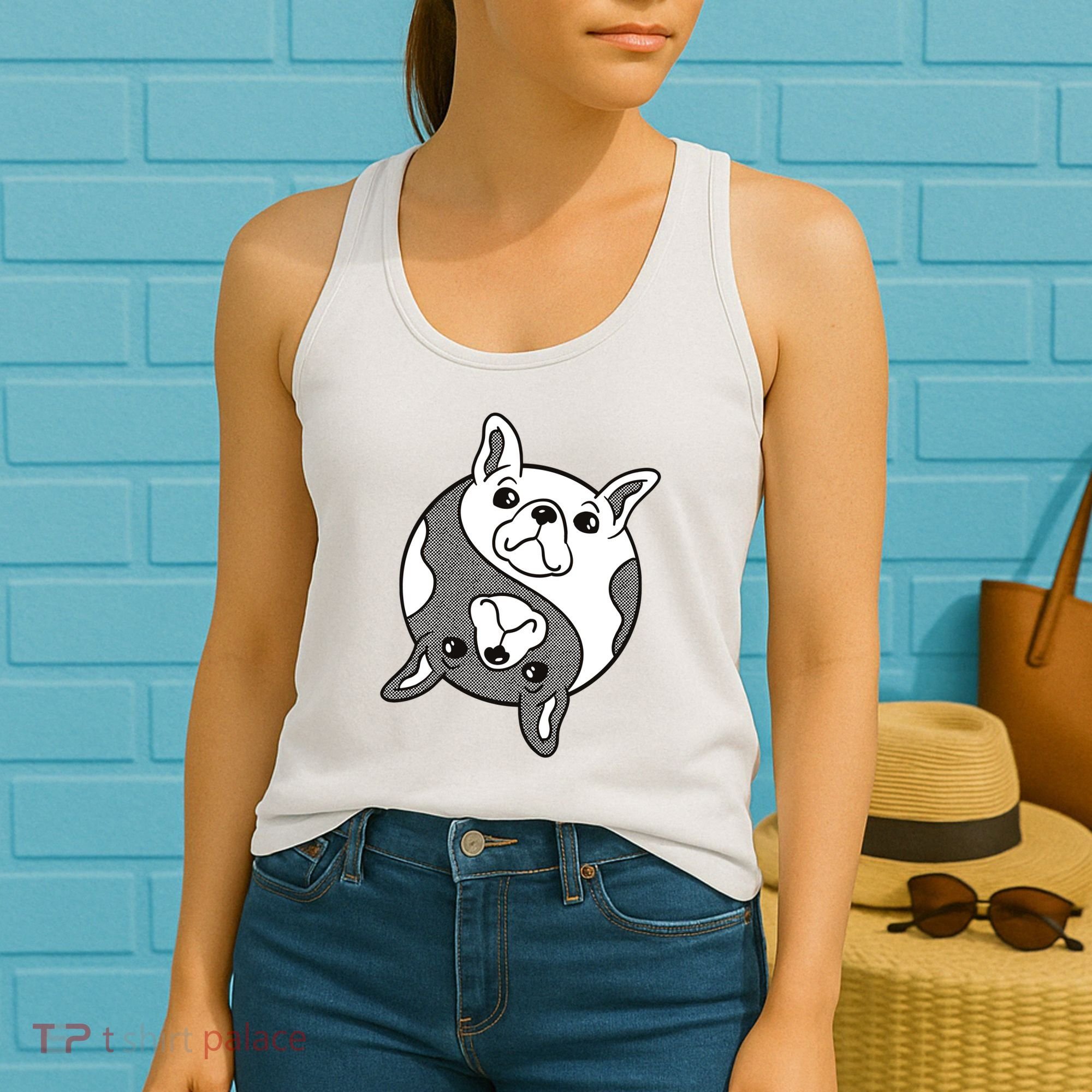 Bulldog Yin Yang  Women's Tank Top