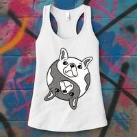 Bulldog Yin Yang  Women's Tank Top thumb 3