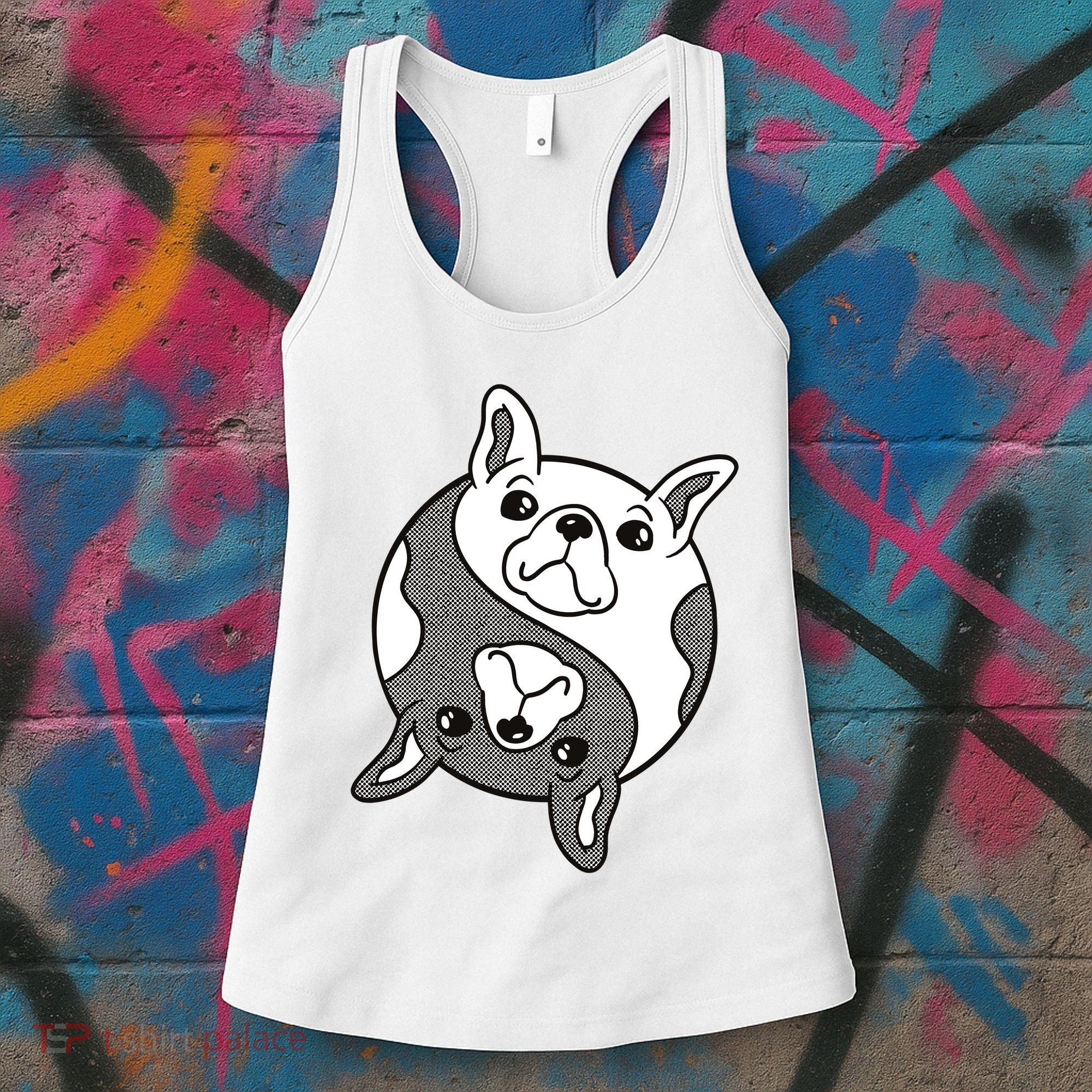 Bulldog Yin Yang  Women's Tank Top