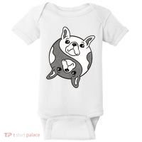 Bulldog Yin Yang  Baby Bodysuit thumb 0