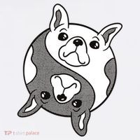 Bulldog Yin Yang  Baby Bodysuit thumb 2