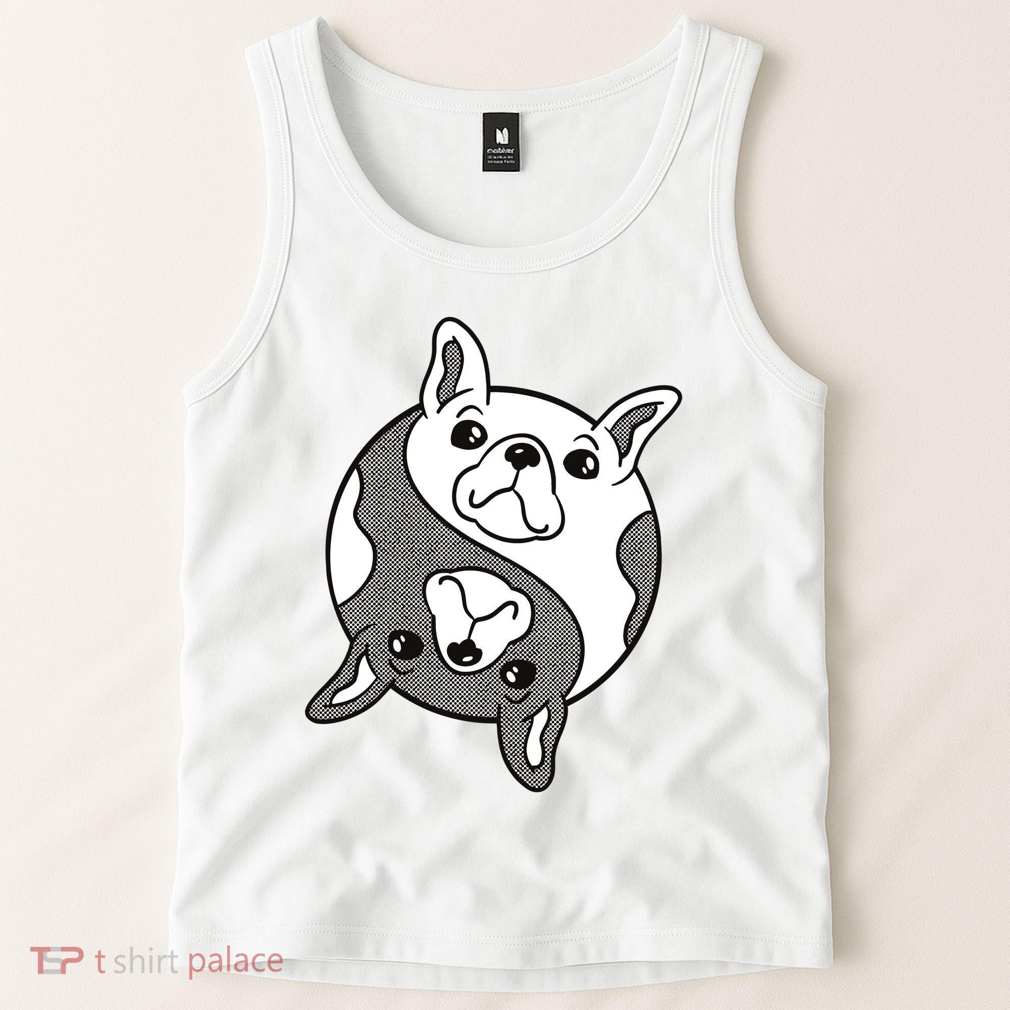 Bulldog Yin Yang  Tank Top