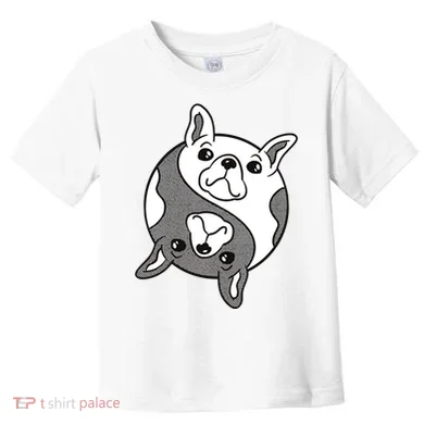 Bulldog Yin Yang Toddler T-Shirt