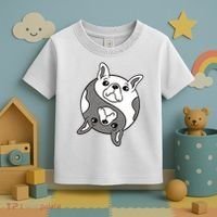 Bulldog Yin Yang  Toddler T-Shirt thumb 3