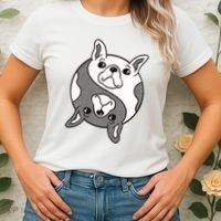 Bulldog Yin Yang  Women's T-Shirt thumb 2