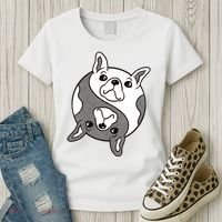 Bulldog Yin Yang  Women's T-Shirt thumb 3