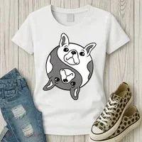 Bulldog Yin Yang  Women's T-Shirt thumb 3