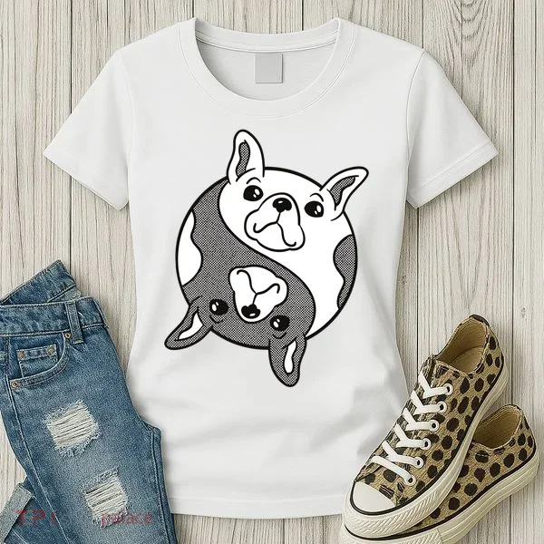 Bulldog Yin Yang  Women's T-Shirt