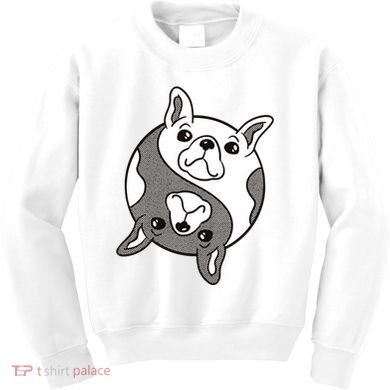 Bulldog Yin Yang  Kids Sweatshirt