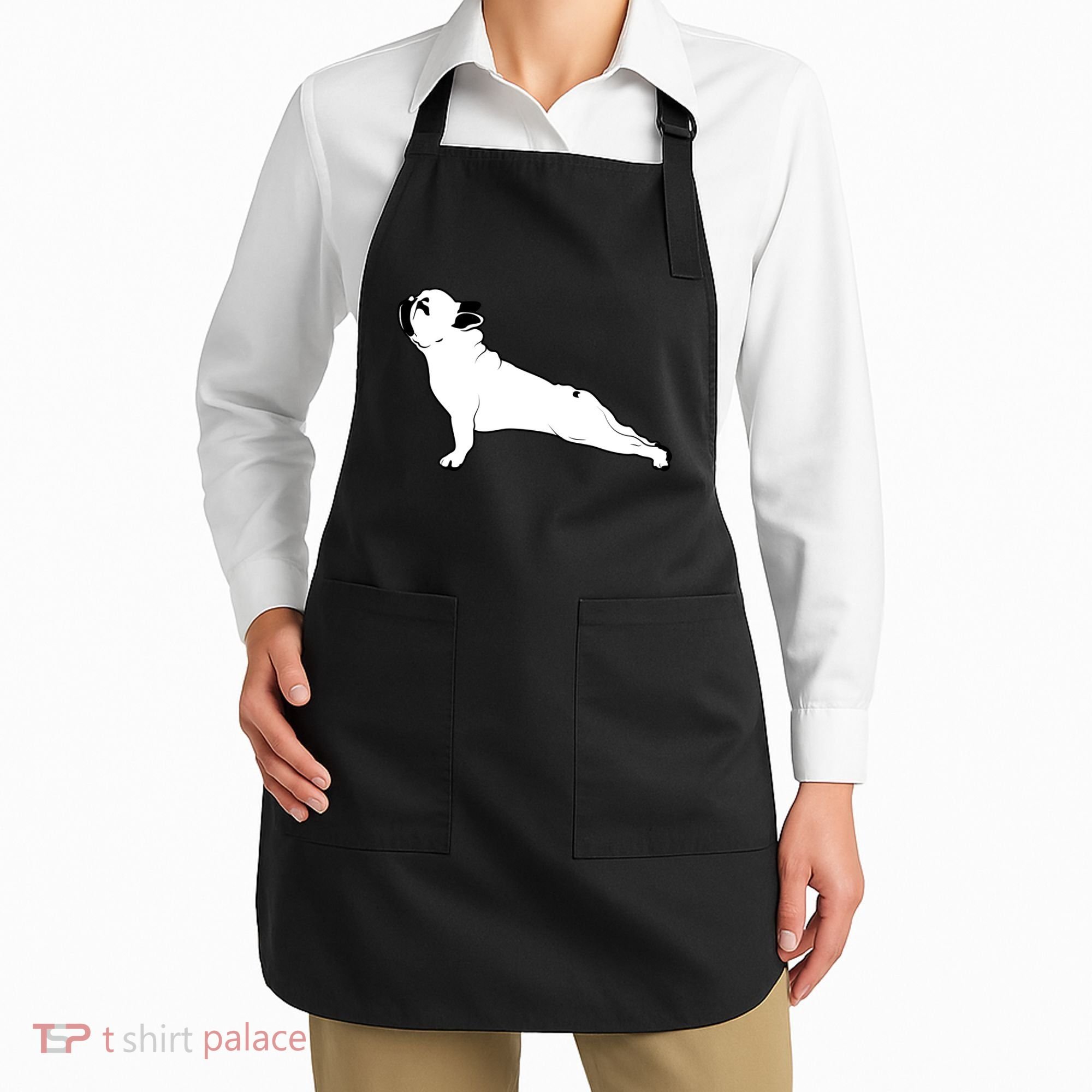 Bulldog Yoga Pose Apron