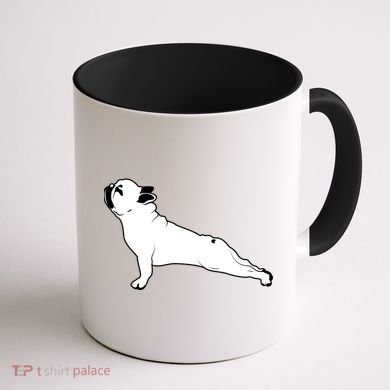 Bulldog Yoga Pose Coffee Mug back