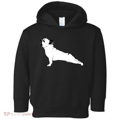 Bulldog Yoga Pose Toddler Hoodie