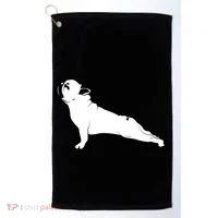Bulldog Yoga Pose Golf Towel thumb 0