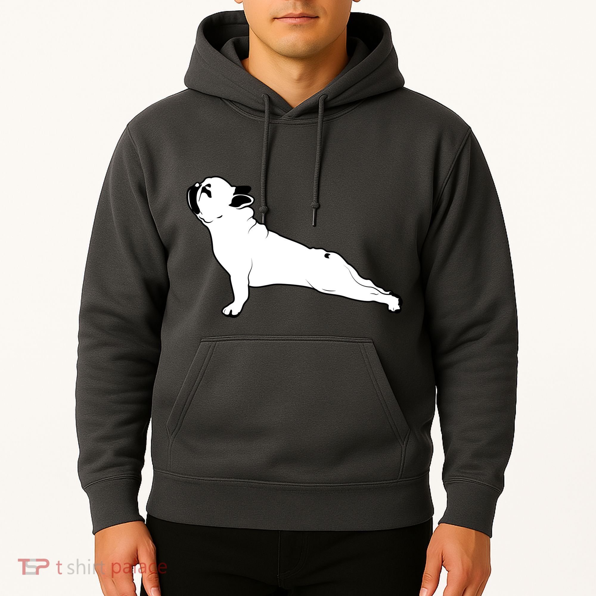 Bulldog Yoga Pose Hoodie