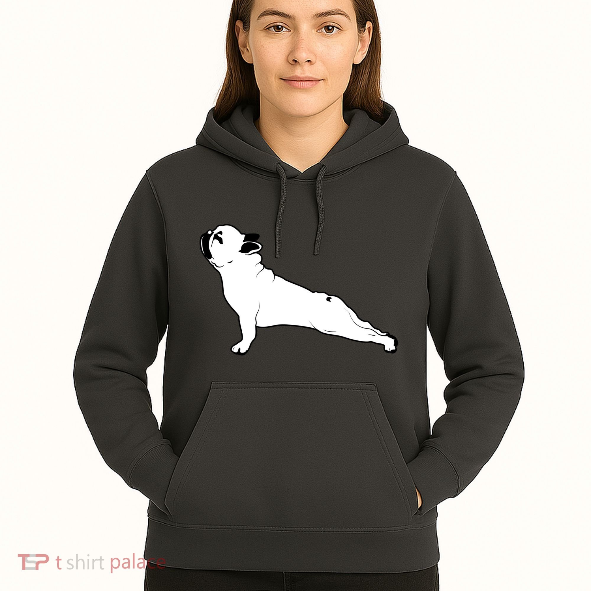 Bulldog Yoga Pose Hoodie