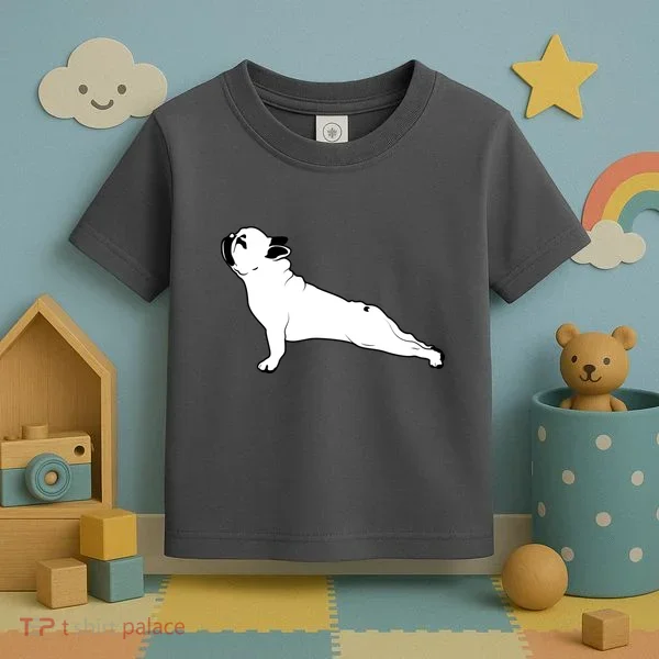 Bulldog Yoga Pose Toddler T-Shirt