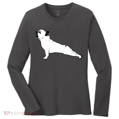 Bulldog Yoga Pose Women's Long Sleeve Shirt