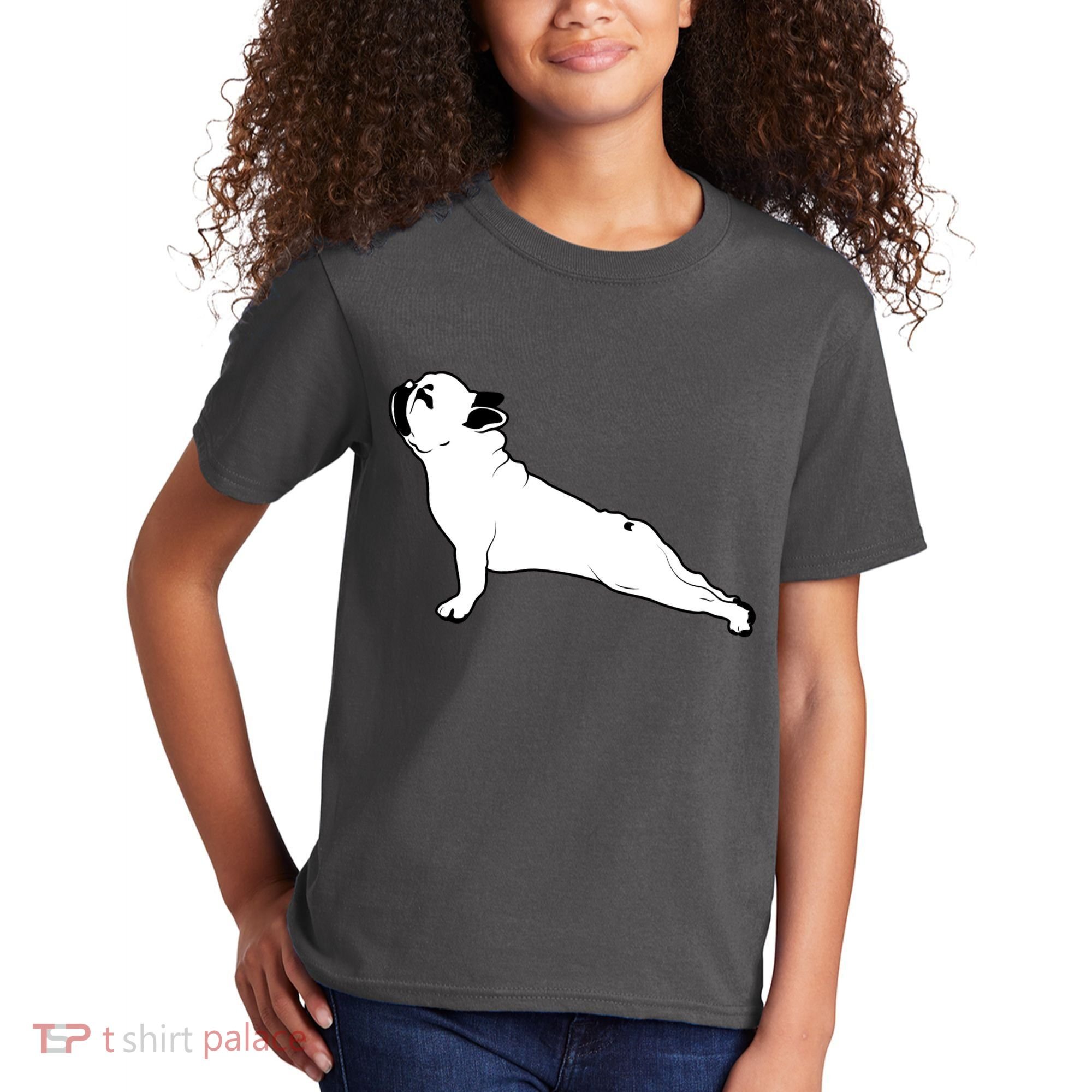 Bulldog Yoga Pose Kids T-Shirt