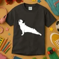 Bulldog Yoga Pose Kids T-Shirt thumb 3