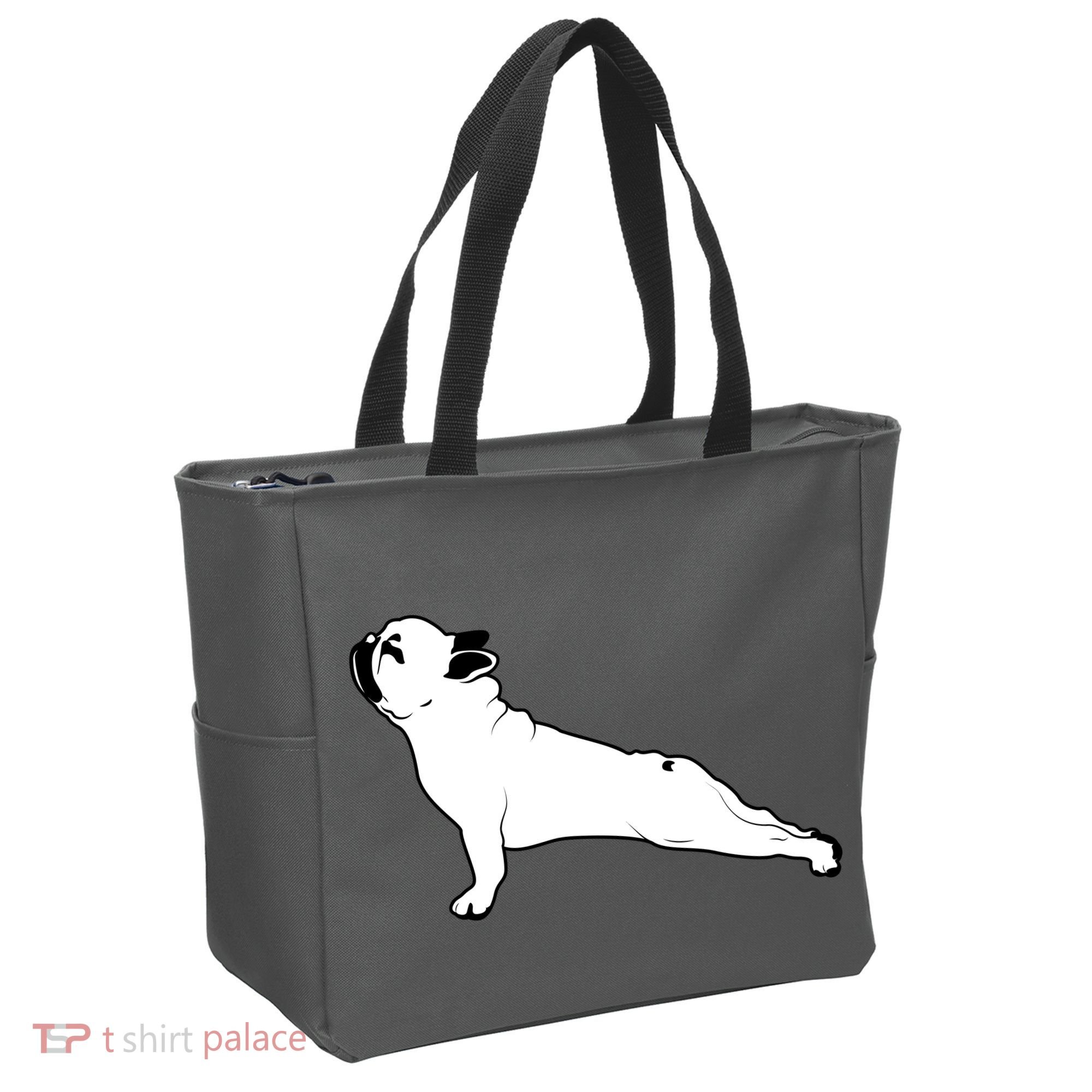 Bulldog Yoga Pose Tote Bag