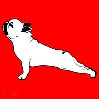 Bulldog Yoga Pose Santa Hat thumb 1