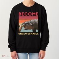 Become Ungovernable Moo Deng Hippo Women's Sweatshirt thumb 0