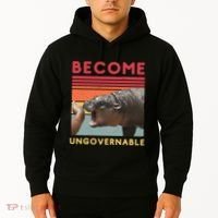 Become Ungovernable Moo Deng Hippo Hoodie thumb 2