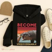 Become Ungovernable Moo Deng Hippo Hoodie thumb 4