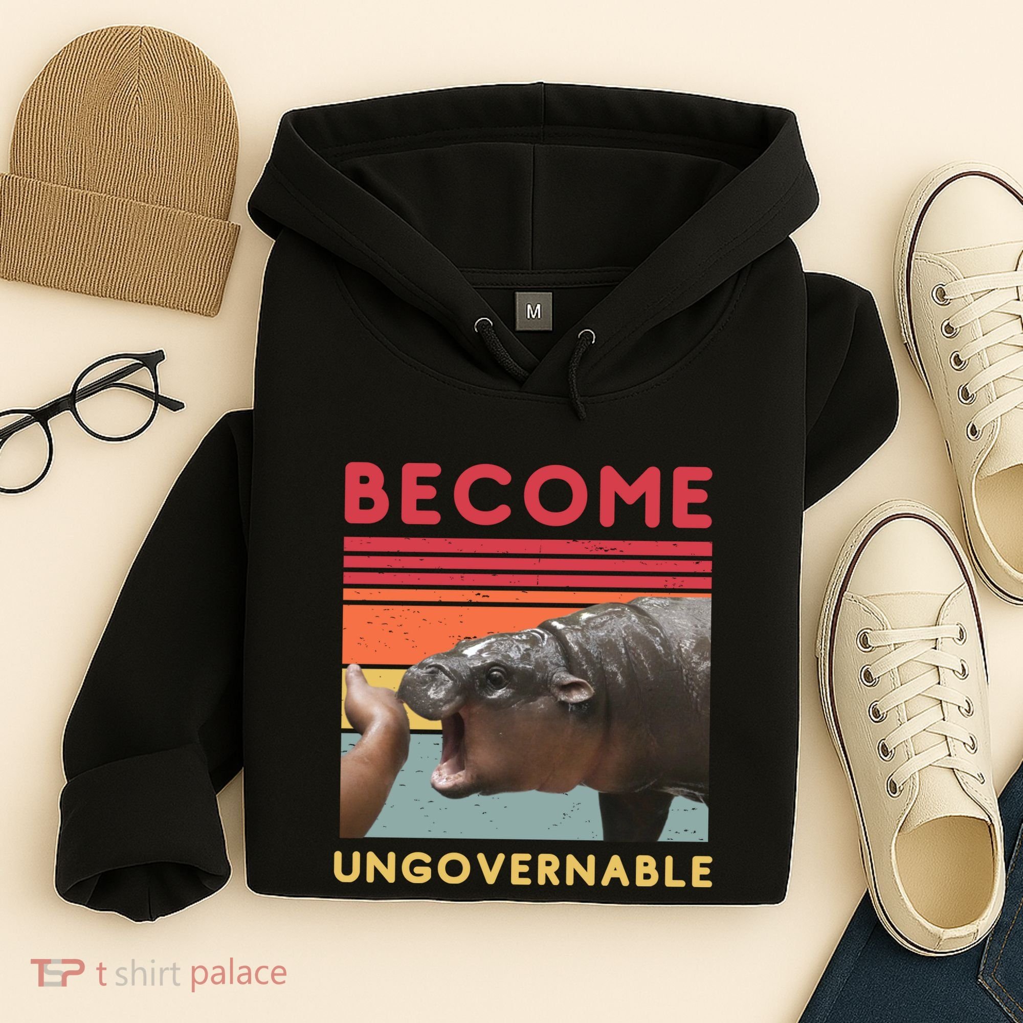 Become Ungovernable Moo Deng Hippo Hoodie