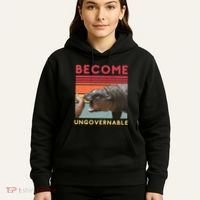 Become Ungovernable Moo Deng Hippo Hoodie thumb 5