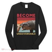 Become Ungovernable Moo Deng Hippo Long Sleeve Shirt thumb 0