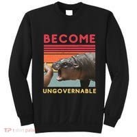 Become Ungovernable Moo Deng Hippo Sweatshirt thumb 0