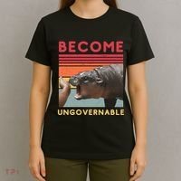 Become Ungovernable Moo Deng Hippo T-Shirt thumb 4